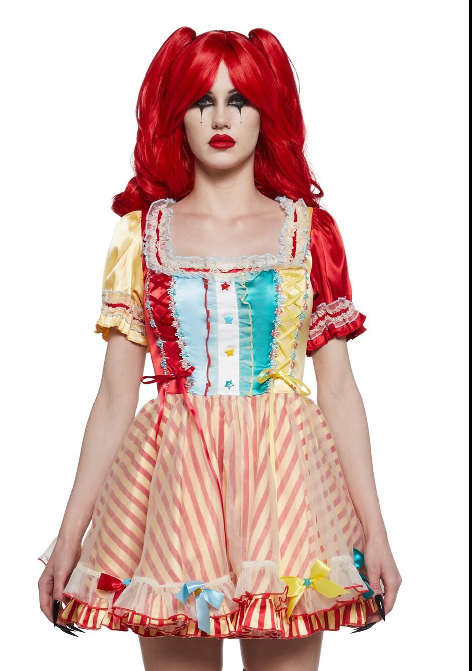 Trickz N Treatz Dolls Kill Topsy Turvy Dreams Costume Womens Size XL New Clown